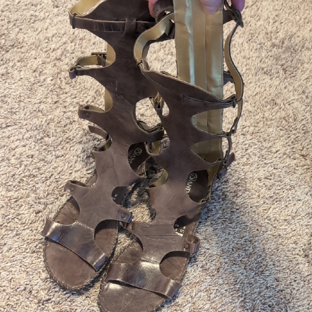 Andacoo Leather Gladiator Sandal Womens Size 9 Made In Brazil